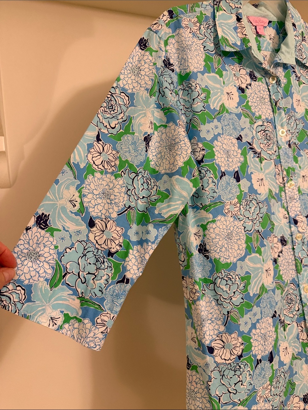 Lilly Pulitzer 3/4 Sleeves Floral Tunic Top - Picture 3 of 8